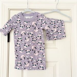 Hanna Andersson x Pokemon Jigglypuff shortie pjs pajama set size 5 110cm
